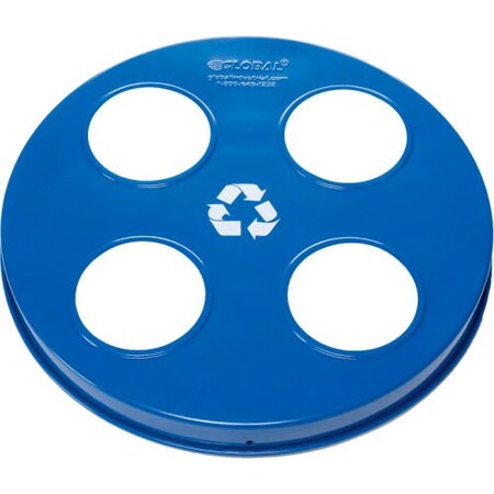 Global Industrial Recycling Multi Stream Lid, Blue, Steel 248CP010
